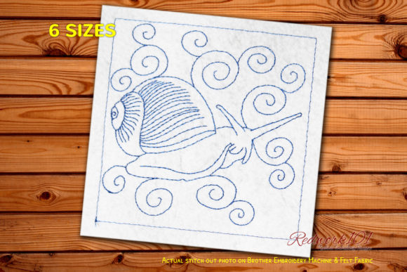 A Gentle Review of the Garden Snail Redwork Embroidery Design
