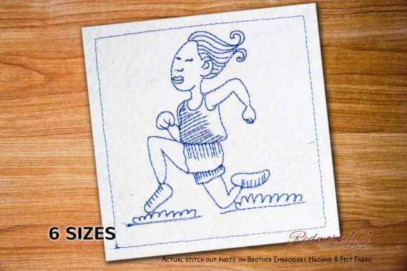 A Practical Review of the Girl Marathon Runner Redwork Design