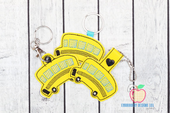 An Embroidery Designer's Review of the School Bus ITH Keyfob