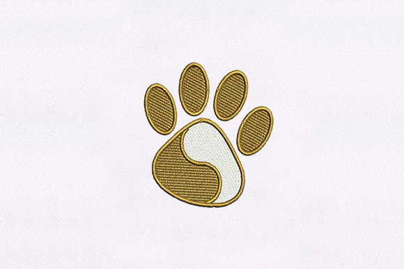 Brown & White Animal Paw Embroidery Design Review