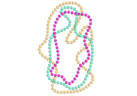 Mardi Gras Beads: Your Go-To Holiday Embroidery Design