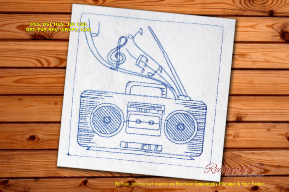 My Review: Old Cartoon Radio Redwork Embroidery Design