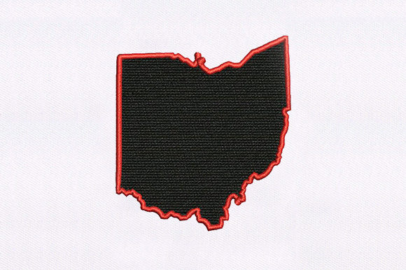 Ohio Map Embroidery Design for Heartfelt Personalized Gifts