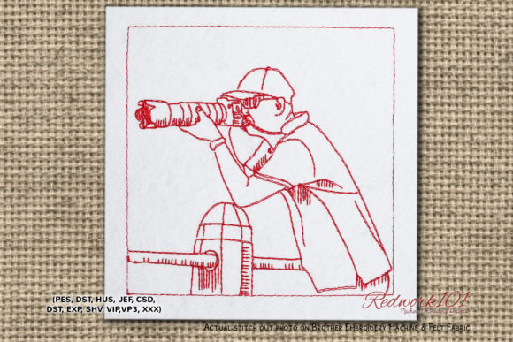 Photographer Shooting Lineart: A Stylish Sweatshirt Embroidery Review