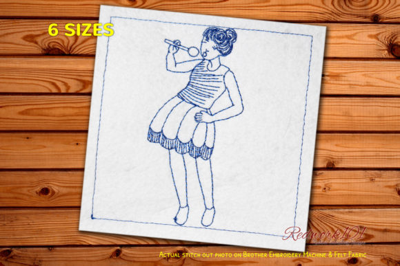 Review: Singing Young Women Redwork Embroidery Design