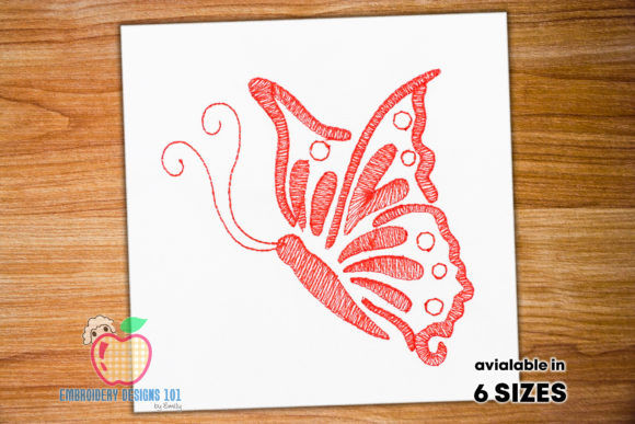Reviewing the Beautiful Abstract Butterfly Sketch Embroidery