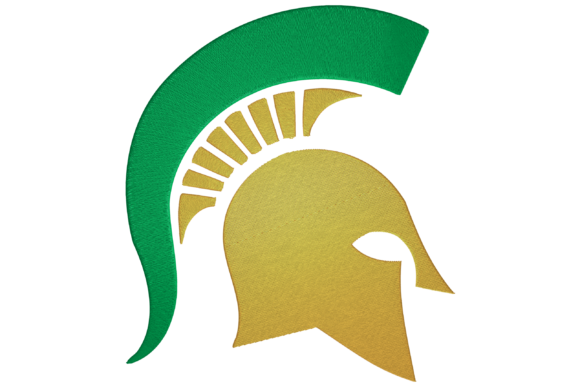Spartan Helmet Embroidery for Boutique Apparel Projects